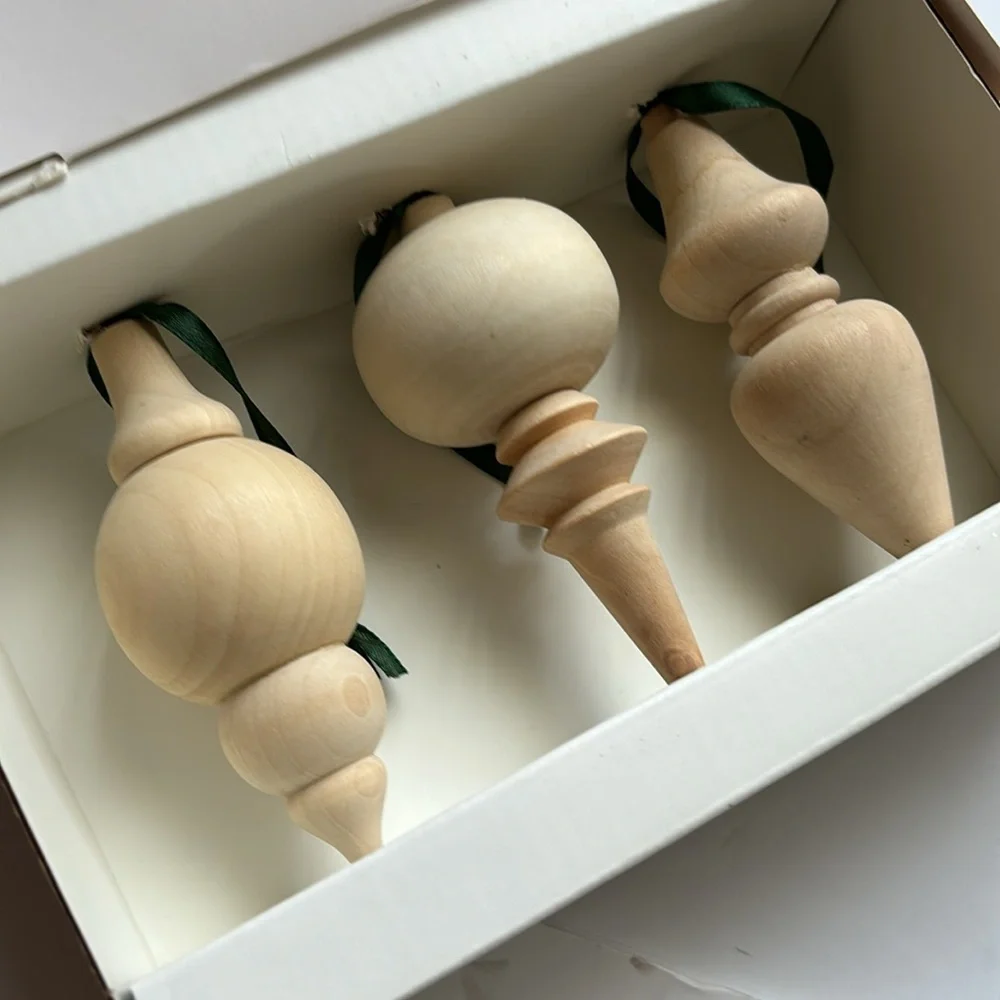 Hearth & Hand Wooden Spindle Ornament Set of 3